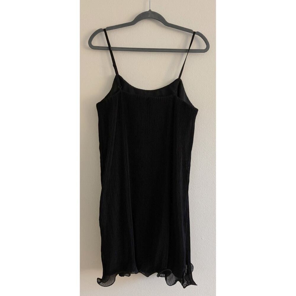 NWT MIlly Pleated Tank Little Black Dress Ruffle Bouncy Hem Size 10